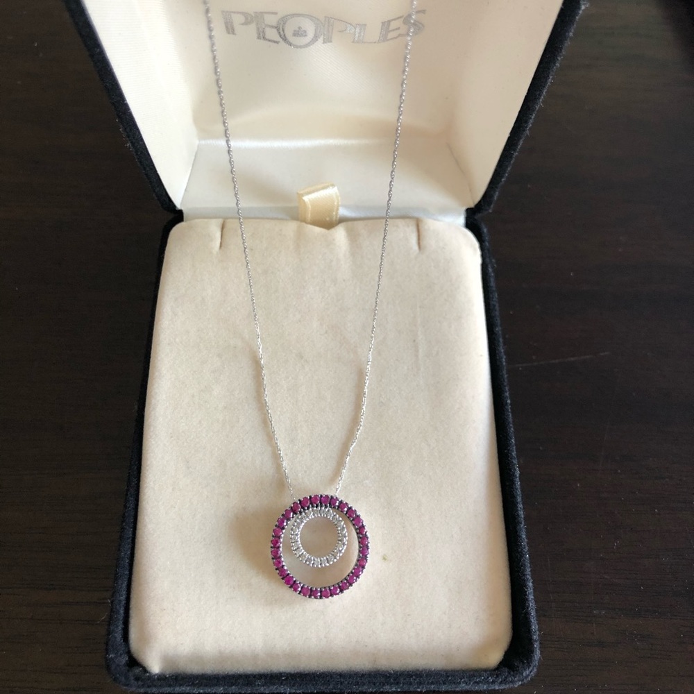 People’s Diamond double circle pendant